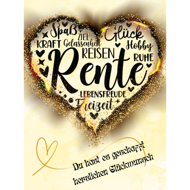 Du hast es geschafft Herz