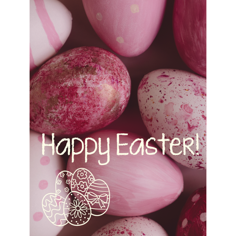 Happy easter bordeaux, schlicht