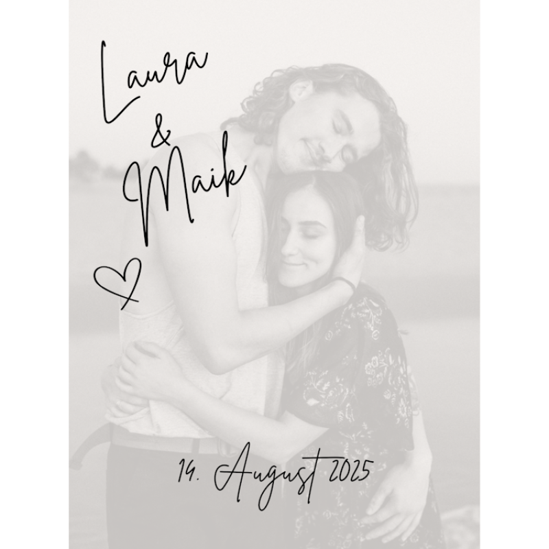 Grosses Foto transparent Liebe