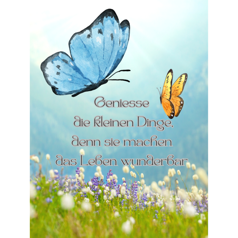 Geniesse die kleinen Dinge Schmetterling