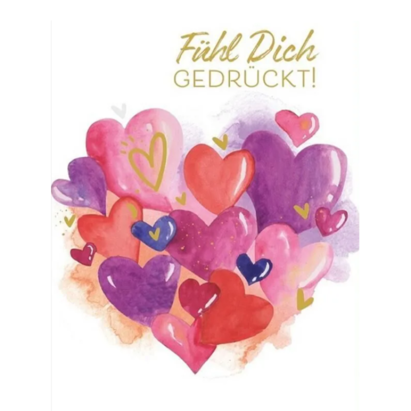 Herzen aquarelle fühl dich gedrückt