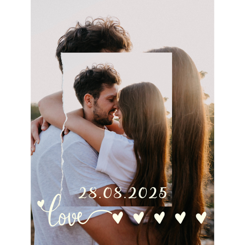 Zwei Fotos übereinander