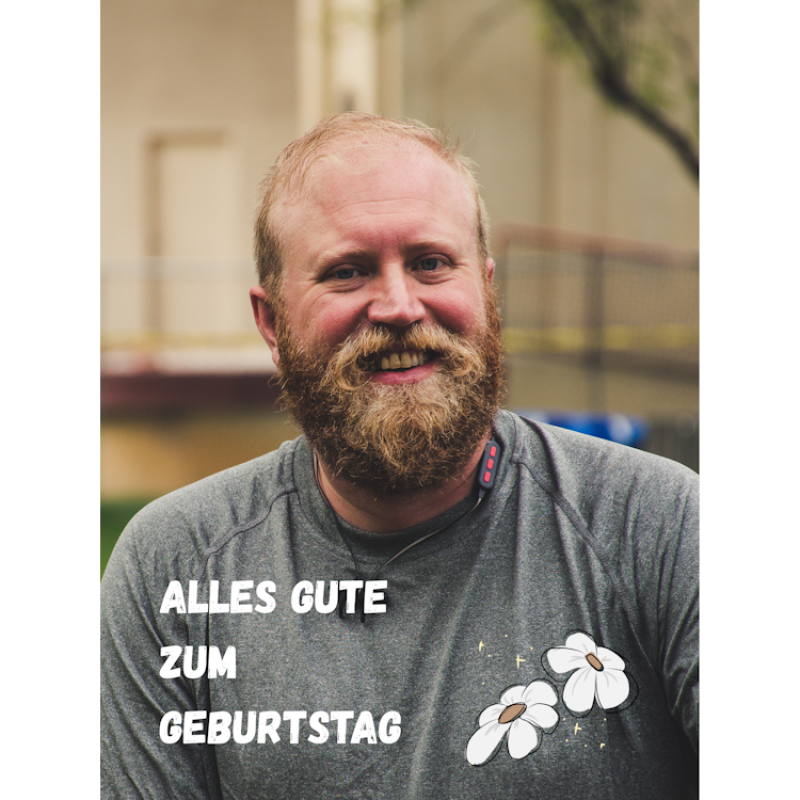 Alles Gute zum Geburtstag grosses Foto schlicht