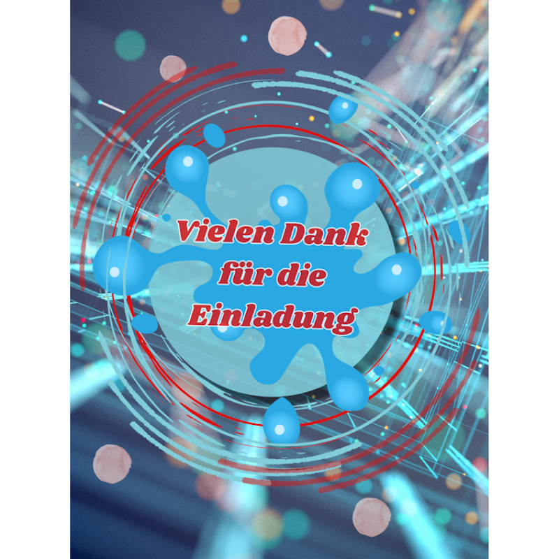 Vielen Dank für die Einladung blauer Fleck