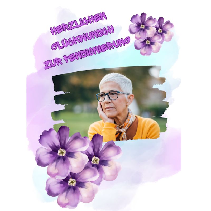 Herzlichen Glückwunsch mit Foto